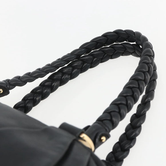 Salvatore Ferragamo Halbmondtasche Leder Schwarz Gold Original 148535V