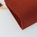 Salvatore Ferragamo Chain Shoulder Bag Nylon Red Gold Auth 148536-11