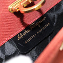 Salvatore Ferragamo Chain Shoulder Bag Nylon Red Gold Auth 148536-16