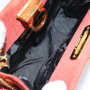 Salvatore Ferragamo Chain Shoulder Bag Nylon Red Gold Auth 148536-17