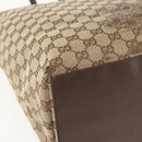 GUCCI GG Canvas Tote Bag Beige Silver 31242 Auth 148537-13