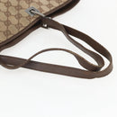 GUCCI GG Canvas Tote Bag Beige Silver 31242 Auth 148537-7