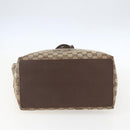 GUCCI GG Canvas Tote Bag Beige Silver 31242 Auth 148537-9
