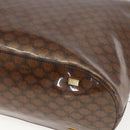 CELINE Macadam Canvas Shoulder Bag Vinyl Brown Gold Auth 148538-15