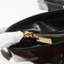 CELINE Macadam Canvas Shoulder Bag Vinyl Brown Gold Auth 148538-10