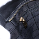 CELINE Macadam Canvas Shoulder Bag Vinyl Brown Gold Auth 148538-19