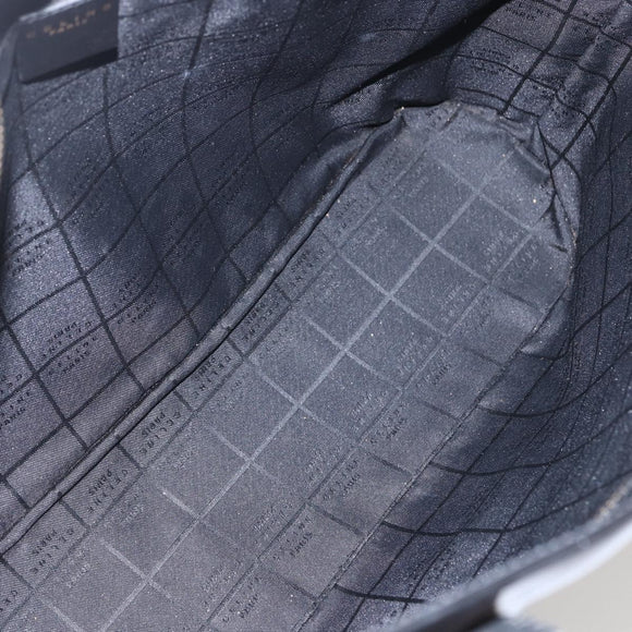 CELINE Macadam Canvas Shoulder Bag Vinyl Brown Gold Auth 148538