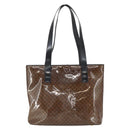 CELINE Macadam Canvas Shoulder Bag Vinyl Brown Gold Auth 148538-2