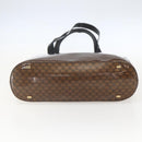 CELINE Macadam Canvas Shoulder Bag Vinyl Brown Gold Auth 148538-5