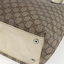 GUCCI GG Supreme Tote Bag PVC Beige Silver 131220 Auth 148539-15