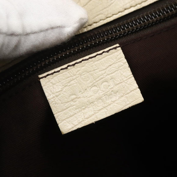 GUCCI GG Supreme Tote Bag PVC Beige Silver 131220 Auth 148539