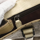 GUCCI GG Supreme Tote Bag PVC Beige Silver 131220 Auth 148539-10