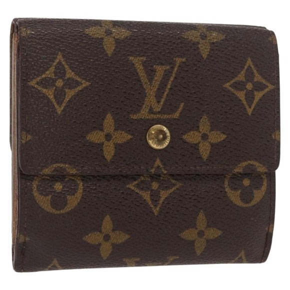 LOUIS VUITTON Monogram Portefeuille Elise Trifold Wallet M61654 LV Auth 148540