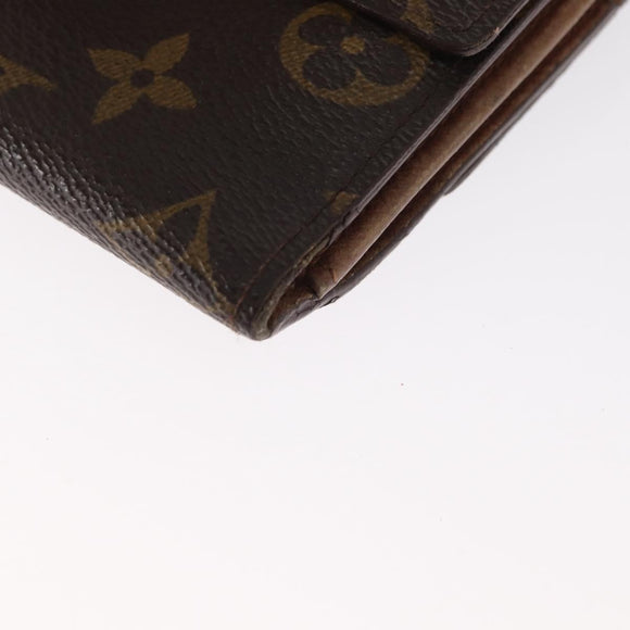 LOUIS VUITTON Monogram Portefeuille Elise Trifold Wallet M61654 LV Auth 148540