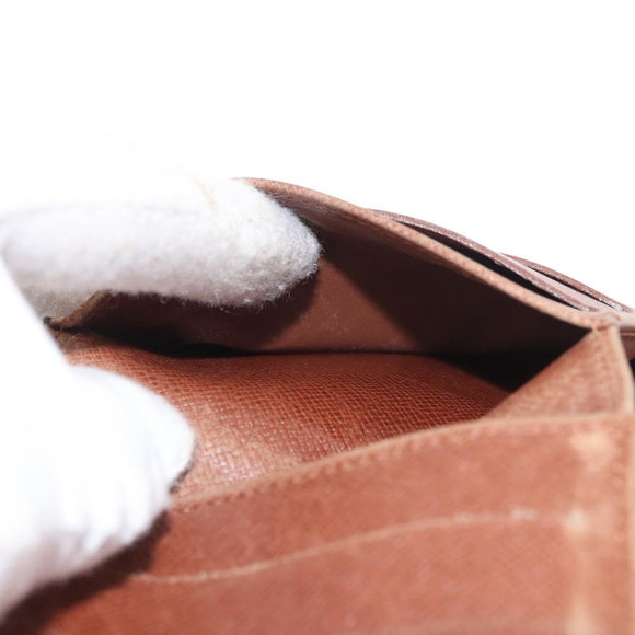 LOUIS VUITTON Monogram Portefeuille Elise Trifold Wallet M61654 LV Auth 148540