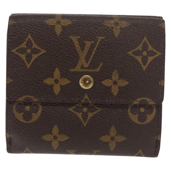 LOUIS VUITTON Monogram Portefeuille Elise Trifold Wallet M61654 LV Auth 148540