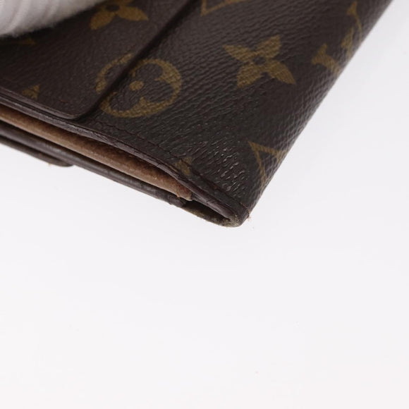 LOUIS VUITTON Monogram Portefeuille Elise Trifold Wallet M61654 LV Auth 148540