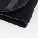 Christian Dior Chain Shoulder Bag Nylon Navy Gold Auth 148541-9