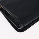 Christian Dior Chain Shoulder Bag Nylon Navy Gold Auth 148541-15