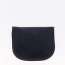Christian Dior Chain Shoulder Bag Nylon Navy Gold Auth 148541-21