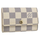 LOUIS VUITTON Damier Azur Multicles 6 Key Case N61745 LV Auth 148543V-1