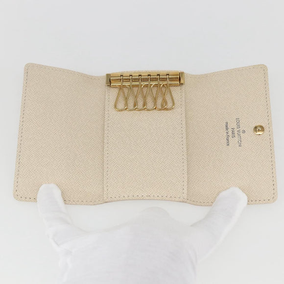 LOUIS VUITTON Damier Azur Multicles 6 Key Case N61745 LV Auth 148543V