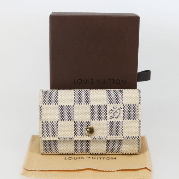 LOUIS VUITTON Damier Azur Multicles 6 Key Case N61745 LV Auth 148543V