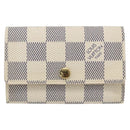 LOUIS VUITTON Damier Azur Multicles 6 Key Case N61745 LV Auth 148543V-13