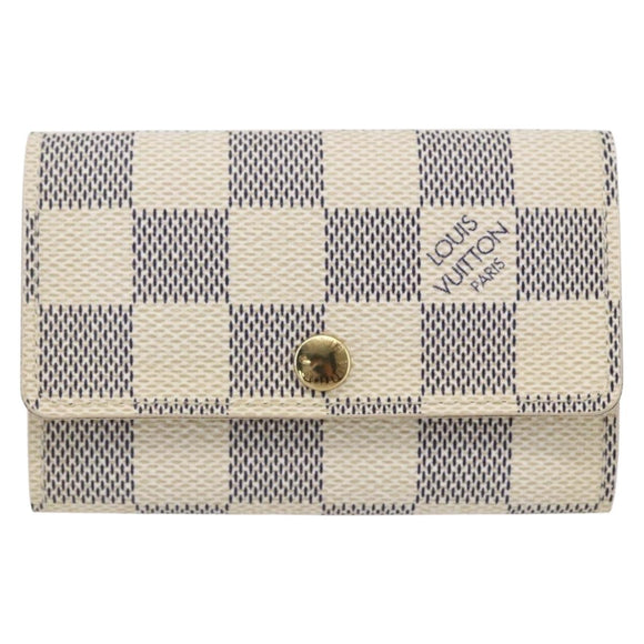 LOUIS VUITTON Damier Azur Multicles 6 Key Case N61745 LV Auth 148543V