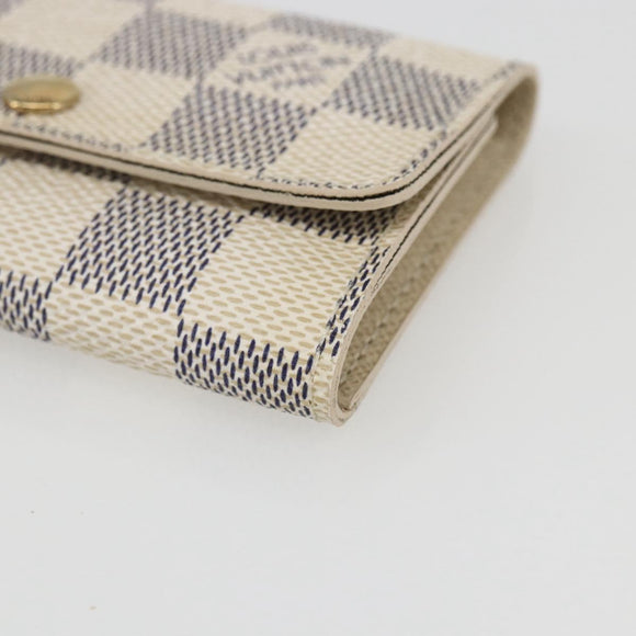 LOUIS VUITTON Damier Azur Multicles 6 Key Case N61745 LV Auth 148543V