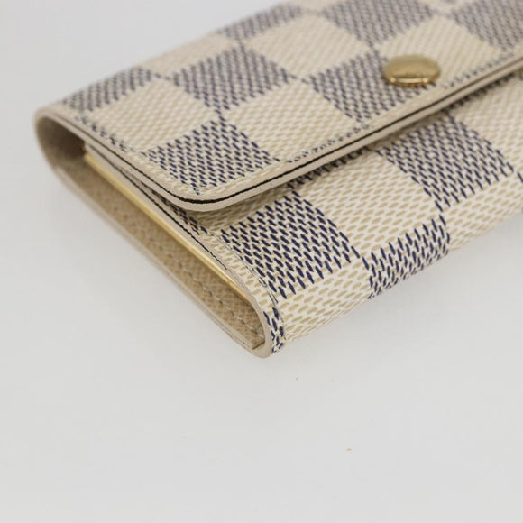 LOUIS VUITTON Damier Azur Multicles 6 Key Case N61745 LV Auth 148543V