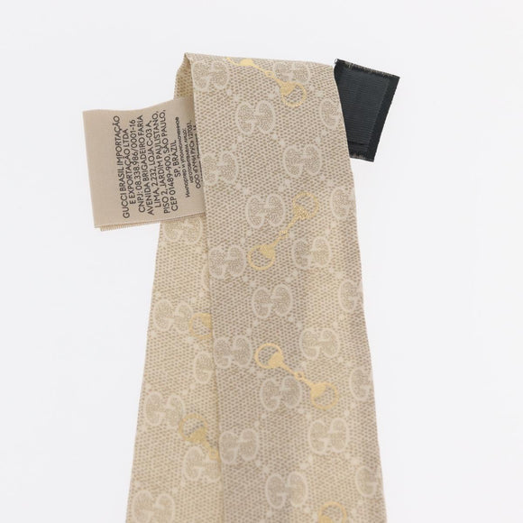 GUCCI Twilly Scarf Silk Old GUCCI Beige Pink 663719 Auth 148546M