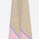 GUCCI Twilly Scarf Silk Old GUCCI Beige Pink 663719 Auth 148546M-8