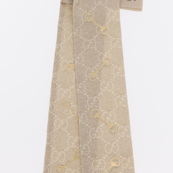 GUCCI Twilly Scarf Silk Old GUCCI Beige Pink 663719 Auth 148546M