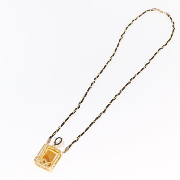 CHANEL Perfume Necklace metal Gold CC Auth 148547V