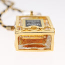 CHANEL Perfume Necklace metal Gold CC Auth 148547V-11