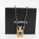 CHANEL Perfume Necklace metal Gold CC Auth 148547V-12