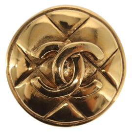 CHANEL Earring metal Gold Tone CC Auth 148548V - 0