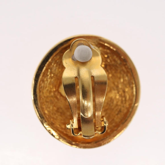 CHANEL Earring metal Gold Tone CC Auth 148548V