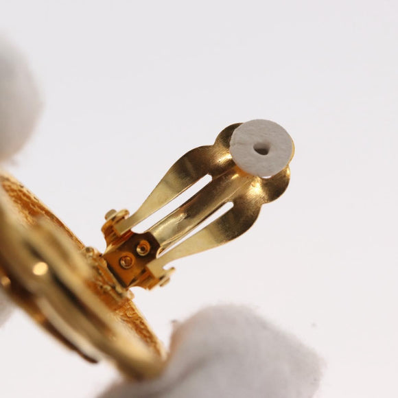 CHANEL Earring metal Gold Tone CC Auth 148548V