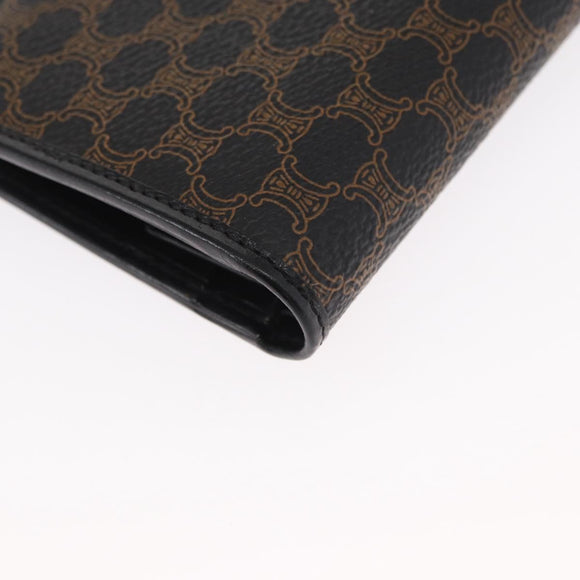 CELINE Macadam Canvas Portemonnaie PVC Leder Schwarz Auth 148550V