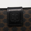 CELINE Macadam Canvas Wallet PVC Leather Black Auth 148550V-17