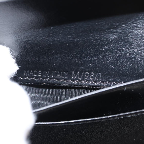 CELINE Macadam Canvas Wallet PVC Leather Black Auth 148550V