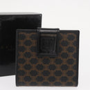 CELINE Macadam Canvas Wallet PVC Leather Black Auth 148550V-12