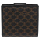 CELINE Macadam Canvas Wallet PVC Leather Black Auth 148550V-2