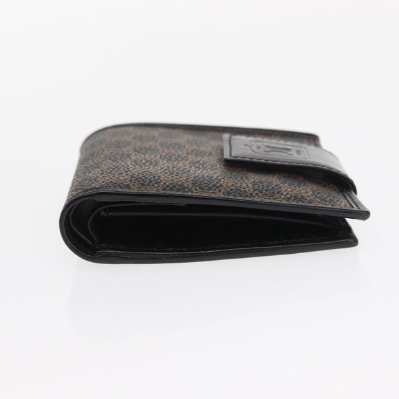 CELINE Macadam Canvas Portemonnaie PVC Leder Schwarz Auth 148550V
