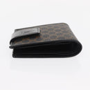 CELINE Macadam Canvas Wallet PVC Leather Black Auth 148550V-4