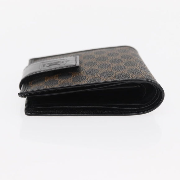 CELINE Macadam Canvas Wallet PVC Leather Black Auth 148550V