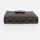 CELINE Macadam Canvas Wallet PVC Leather Black Auth 148550V-6