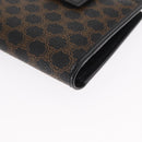CELINE Macadam Canvas Wallet PVC Leather Black Auth 148550V-14